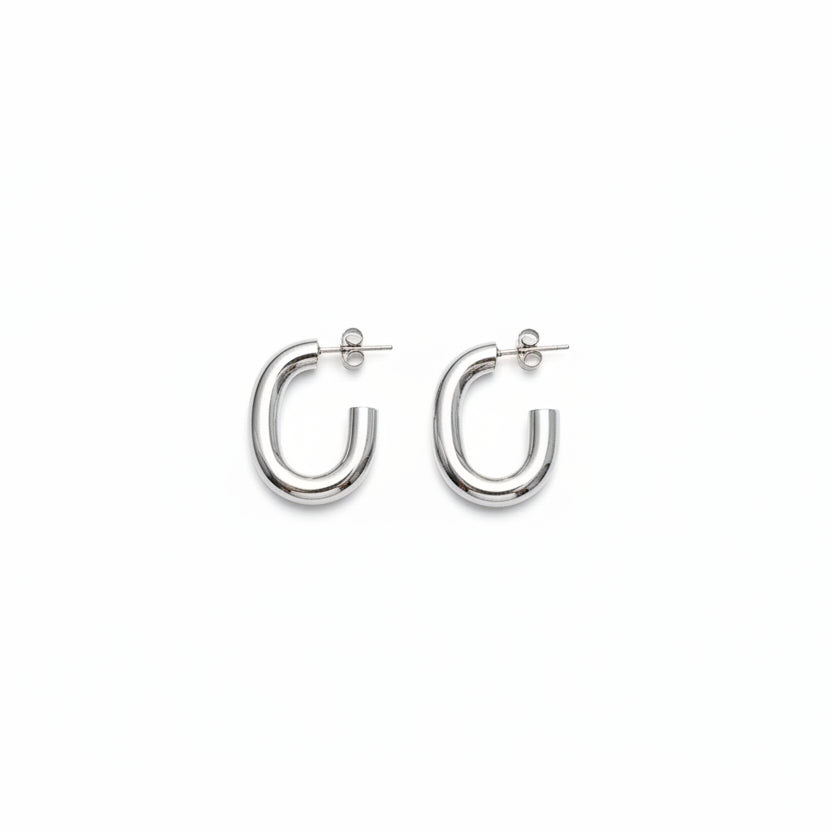 Chunky hoop silver