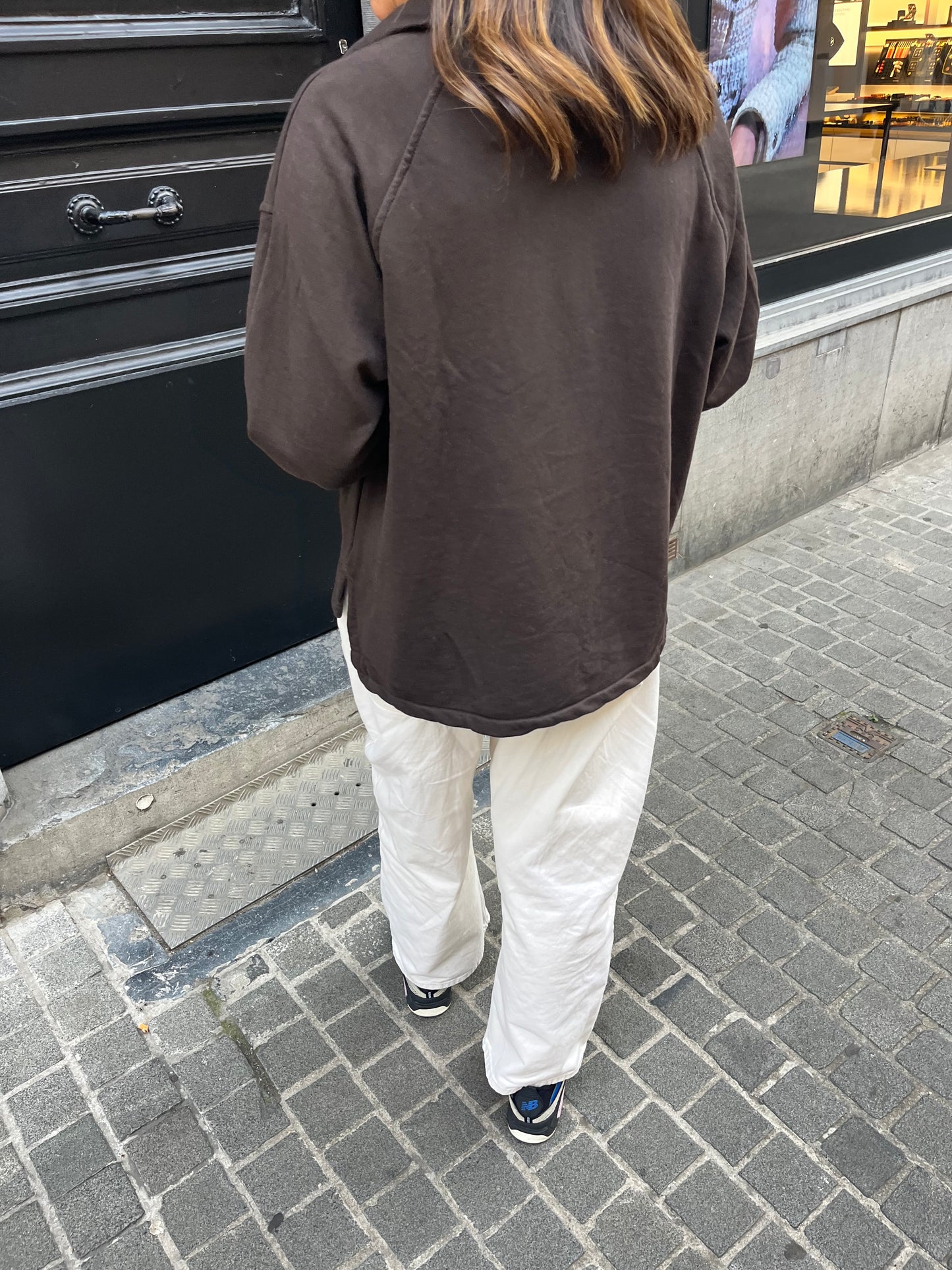 Brown zipper sweater