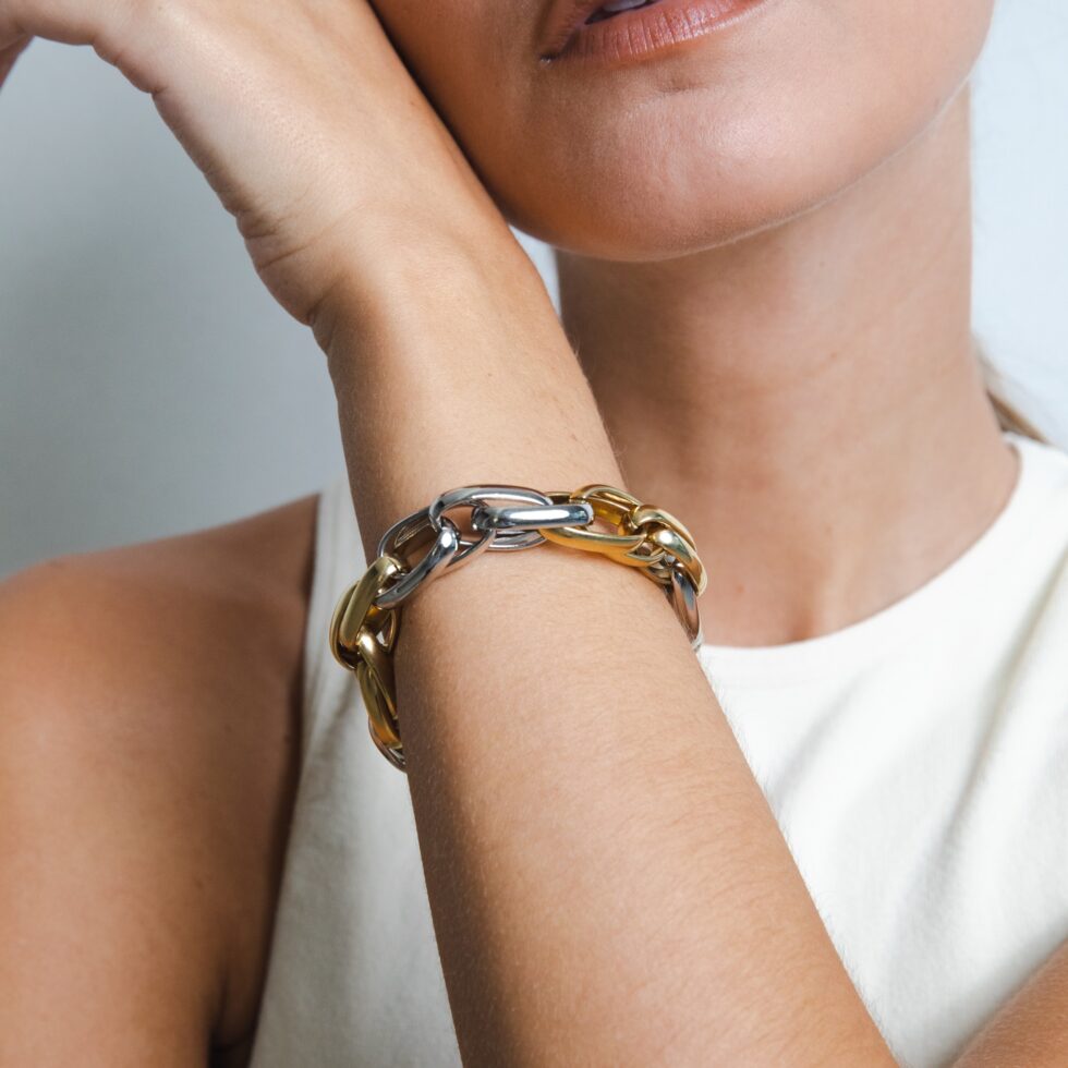 Cyan bracelet bicolor