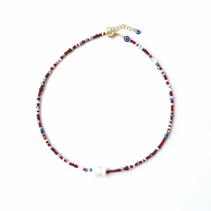 Miyuki fish necklace