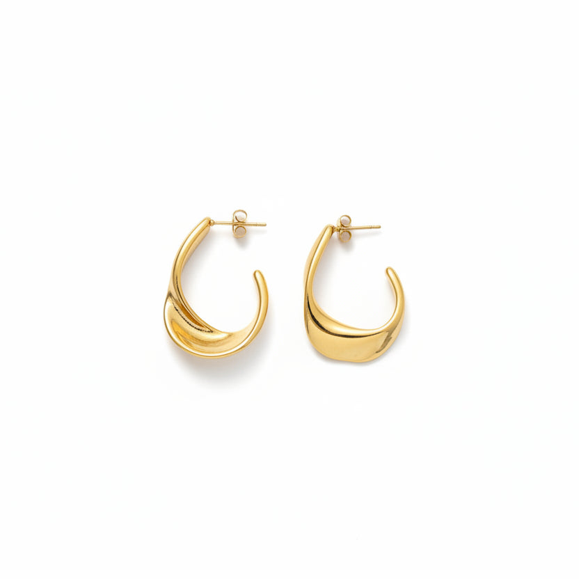 Swirl hoops gold