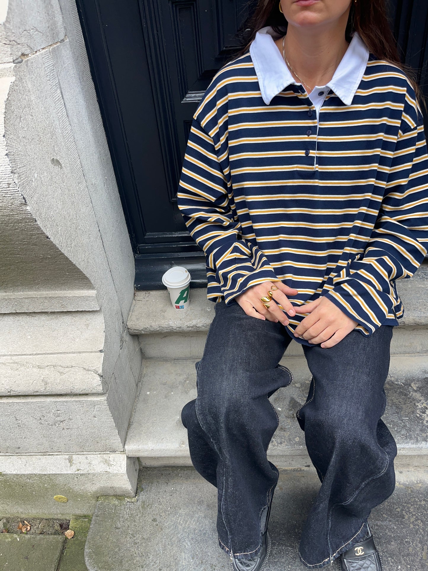 Striped polo