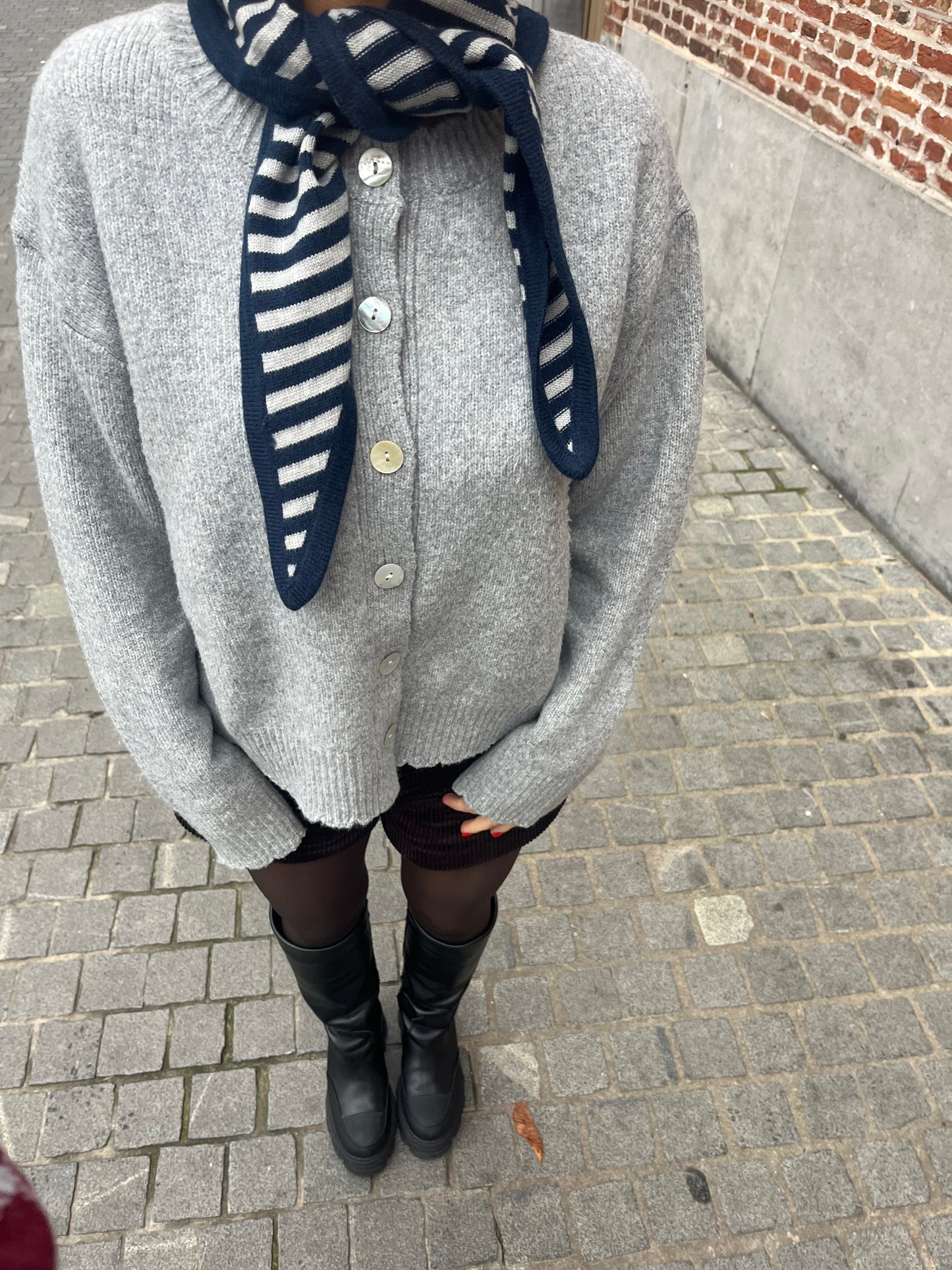 Grey cardigan