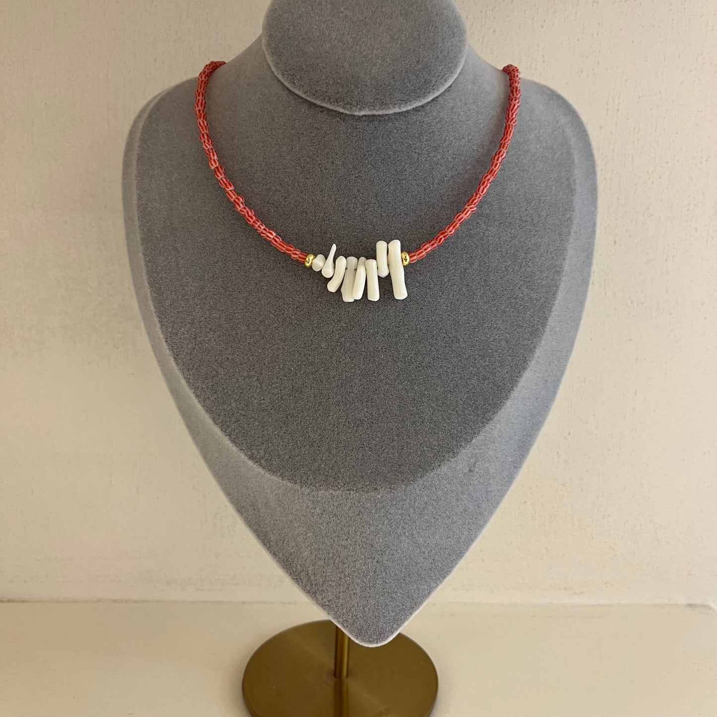 Surf necklace red