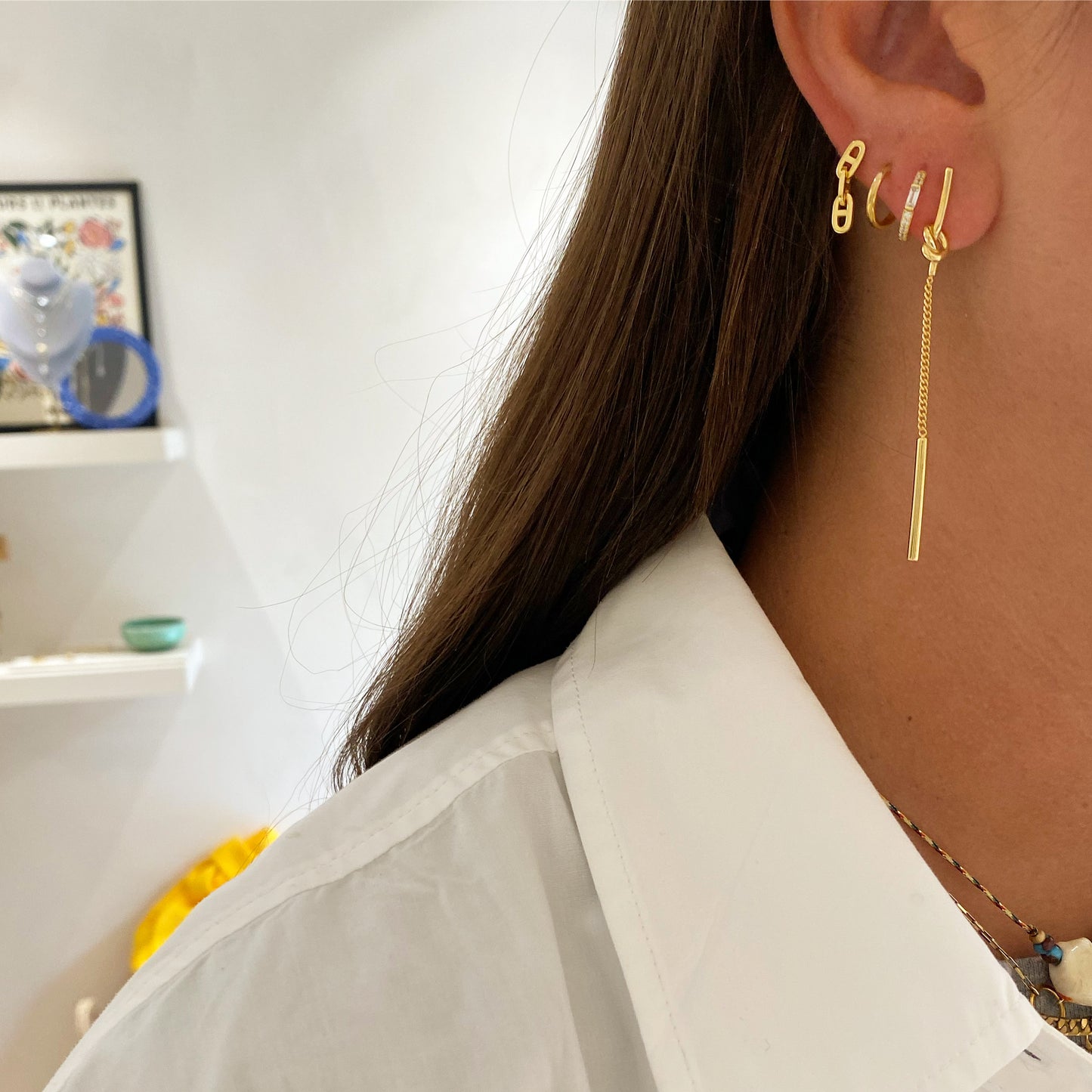Knot earrings gold
