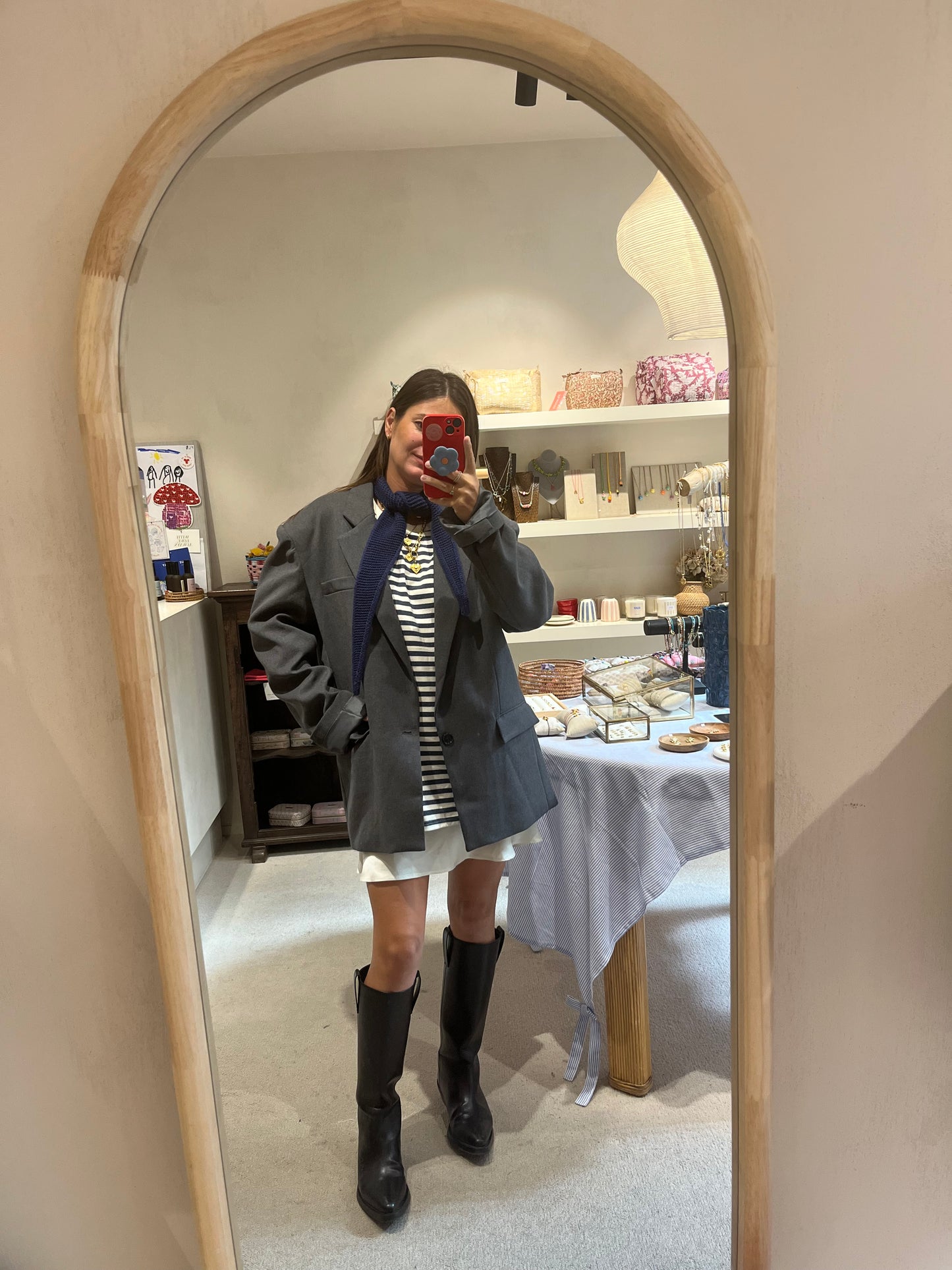 Grey padded blazer