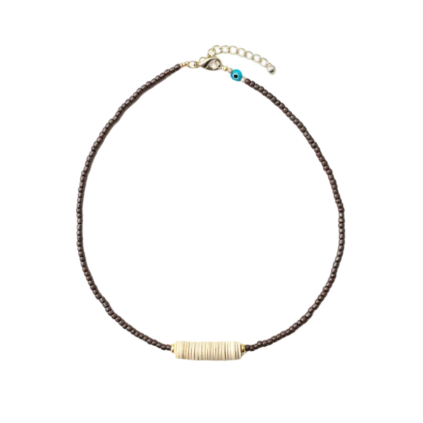 Surf necklace brown