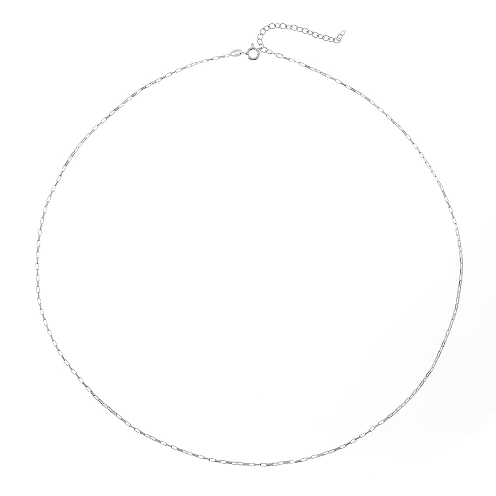 block necklace silver