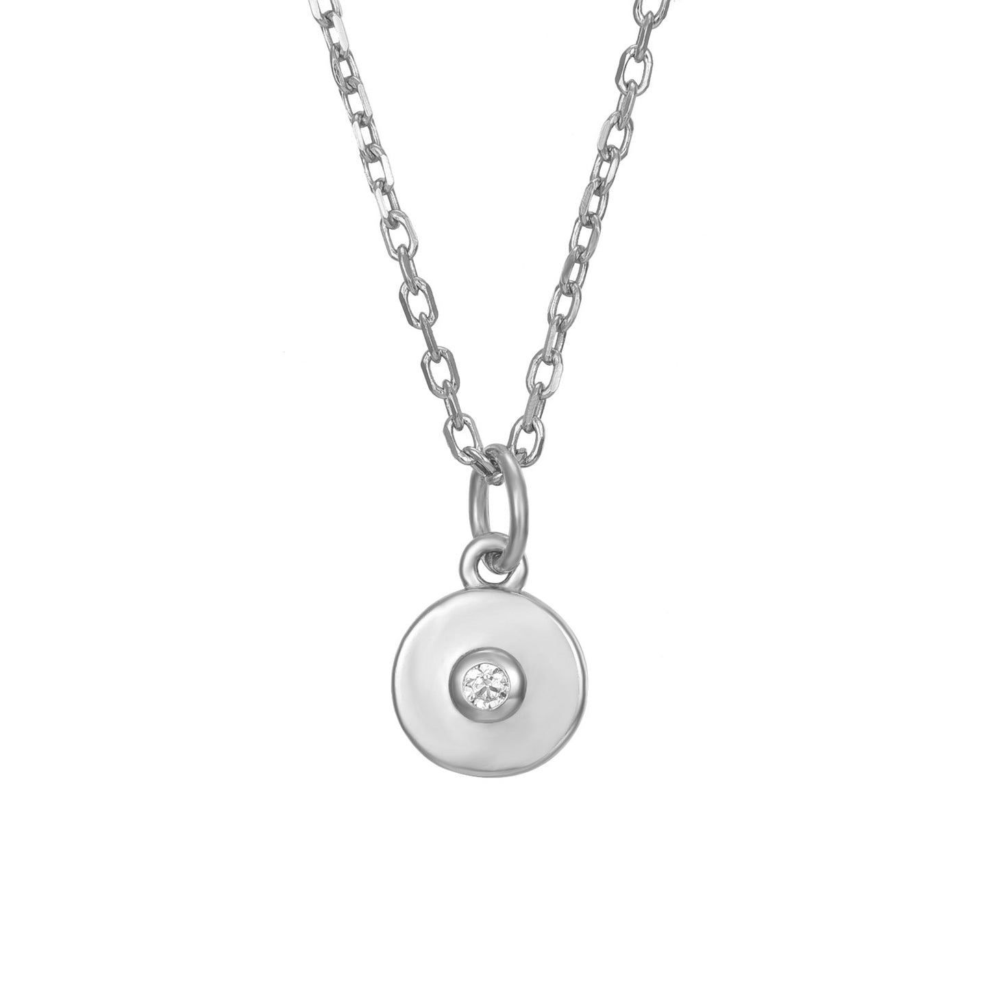 Plate necklace silver