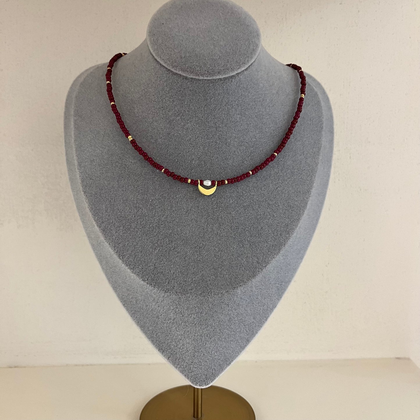 Miyuki moon necklace