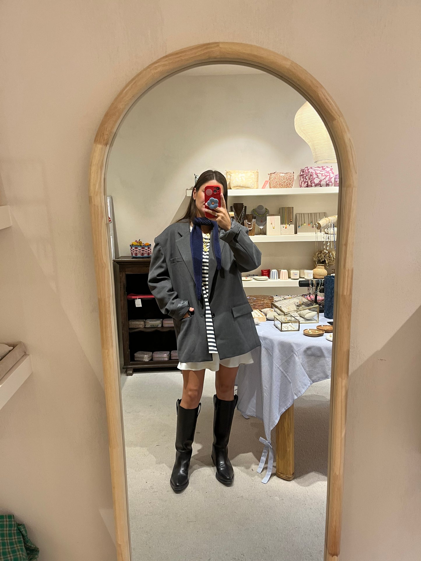 Grey padded blazer