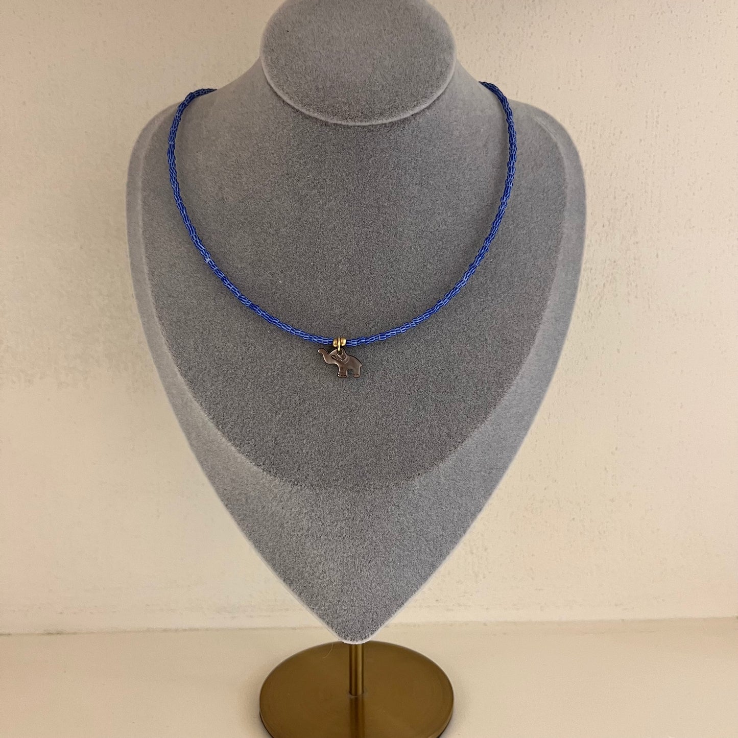 Miyuki elephant necklace