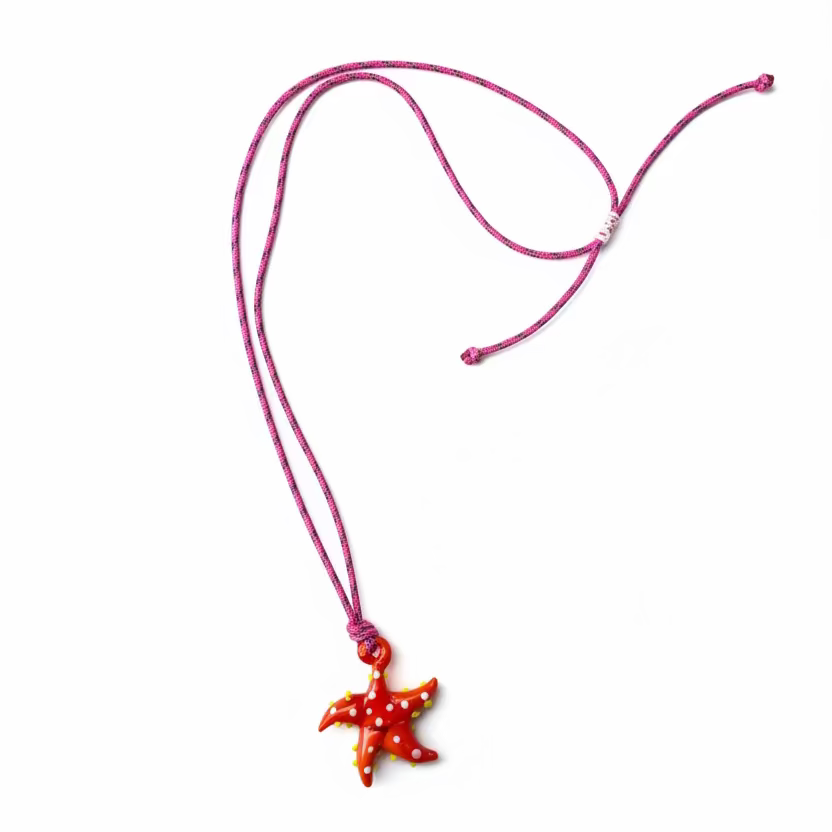starfish necklace orange