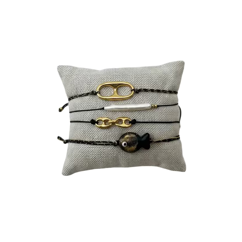 black rope bracelet