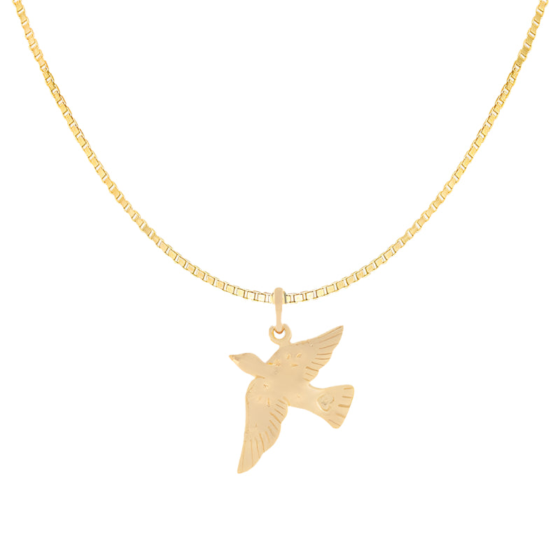 Swallow necklace gold