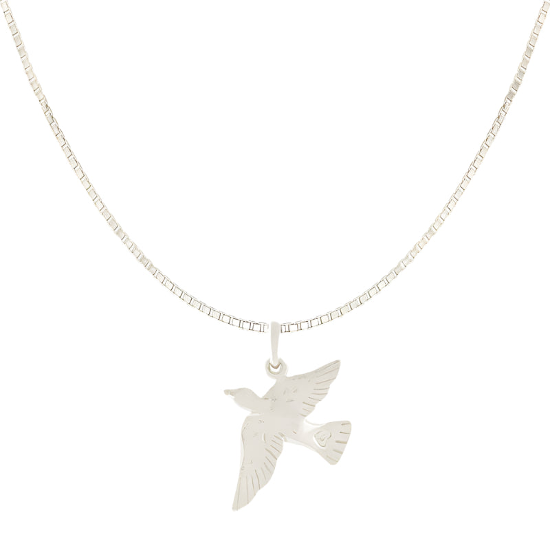 Swallow necklace silver