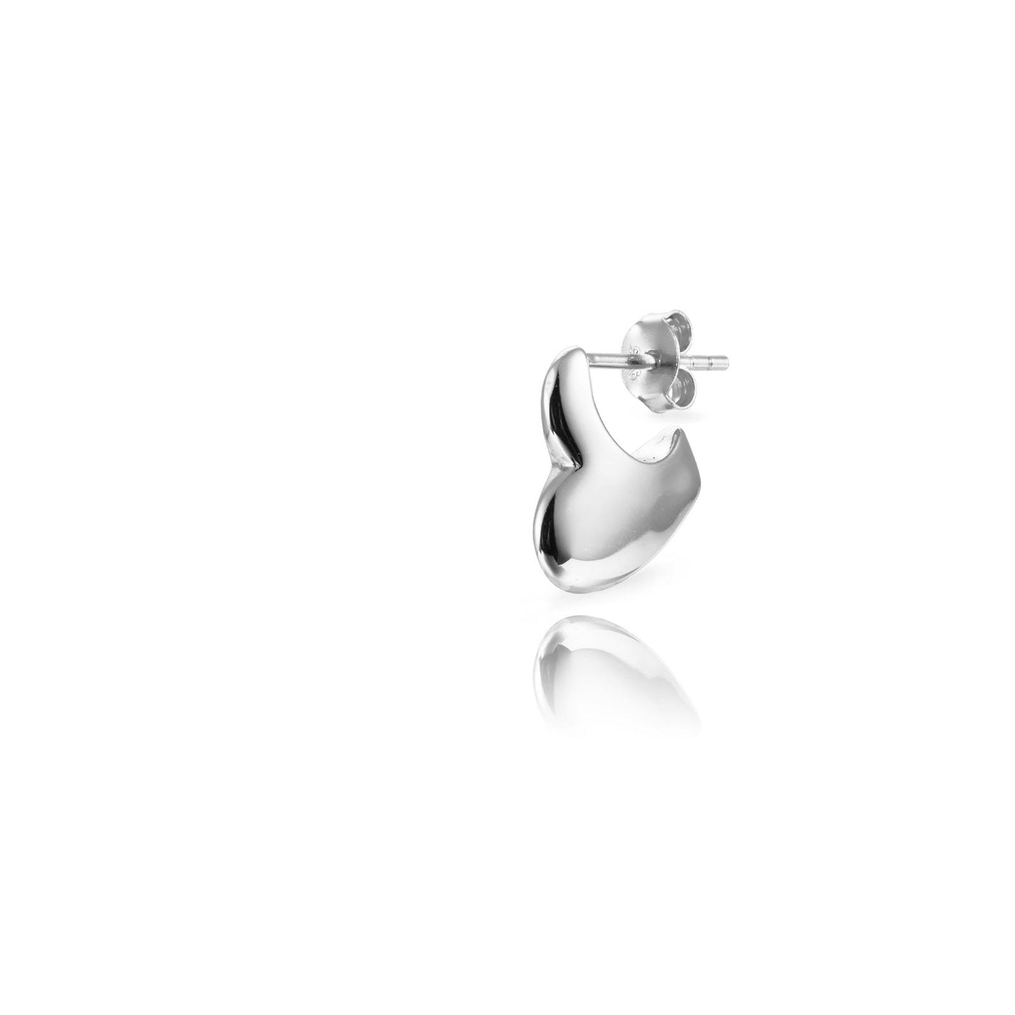 Heart earring silver