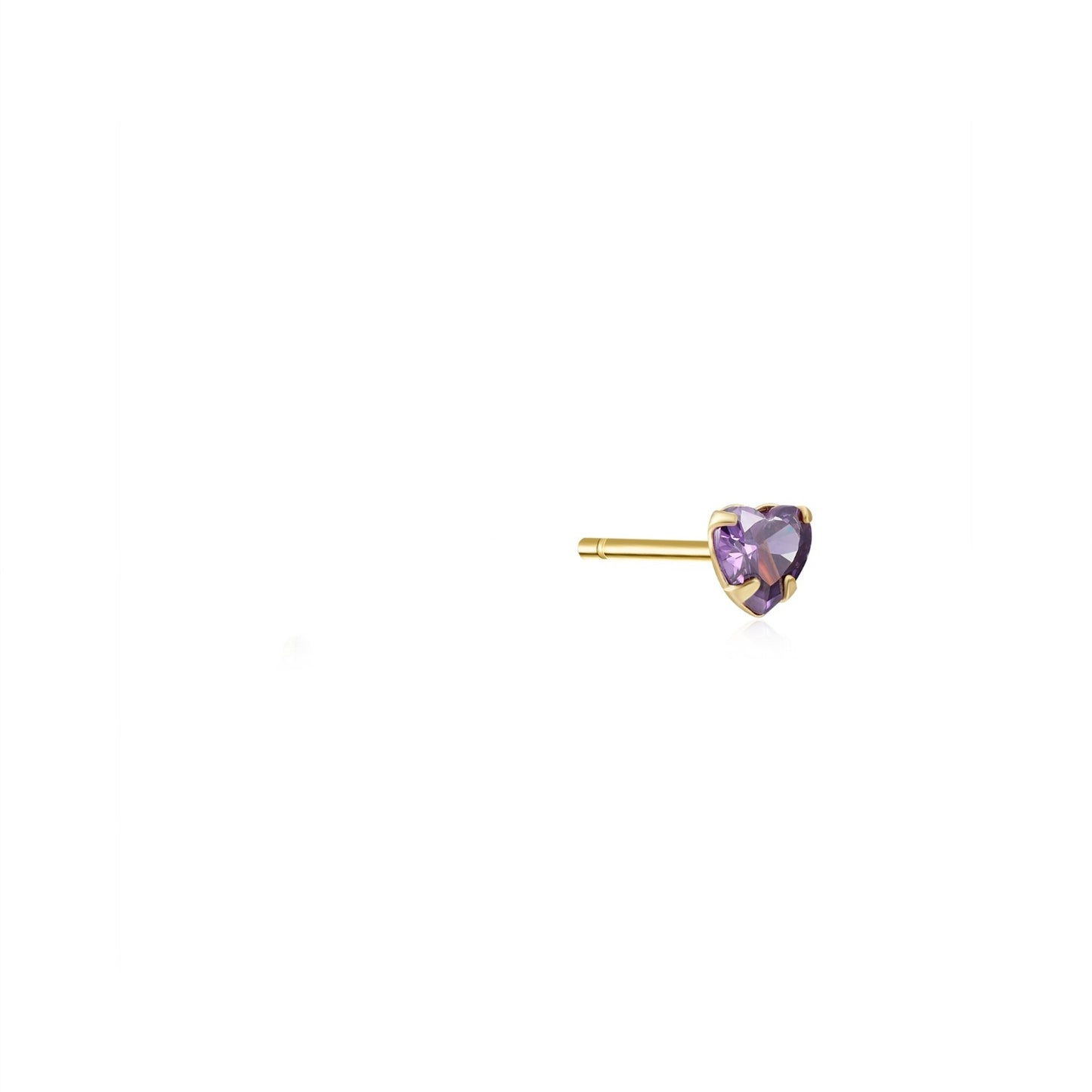 Purple heart stud
