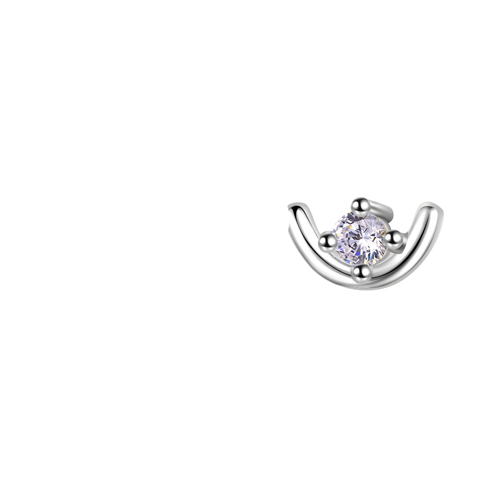 moon stud silver