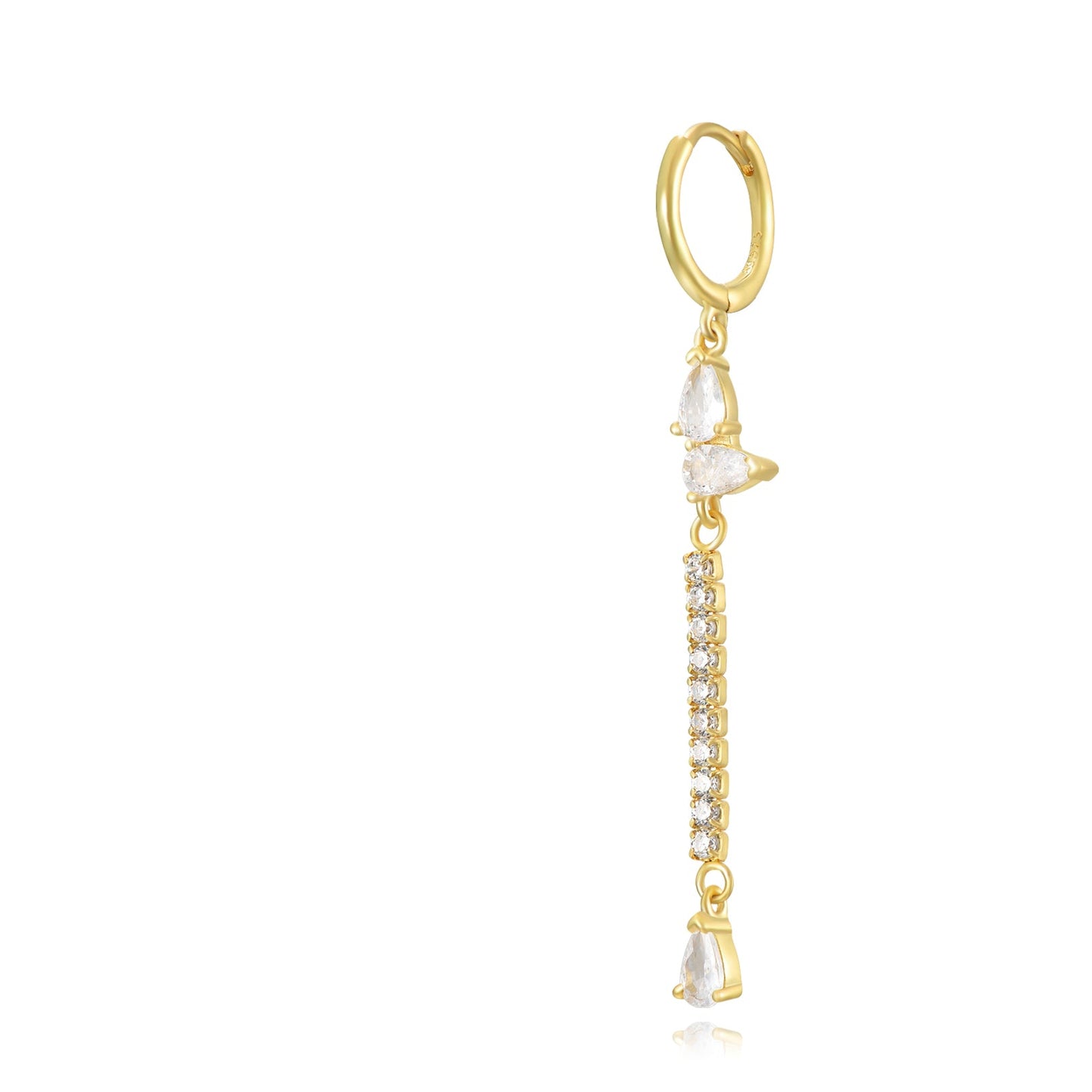 Pear chain hoop gold