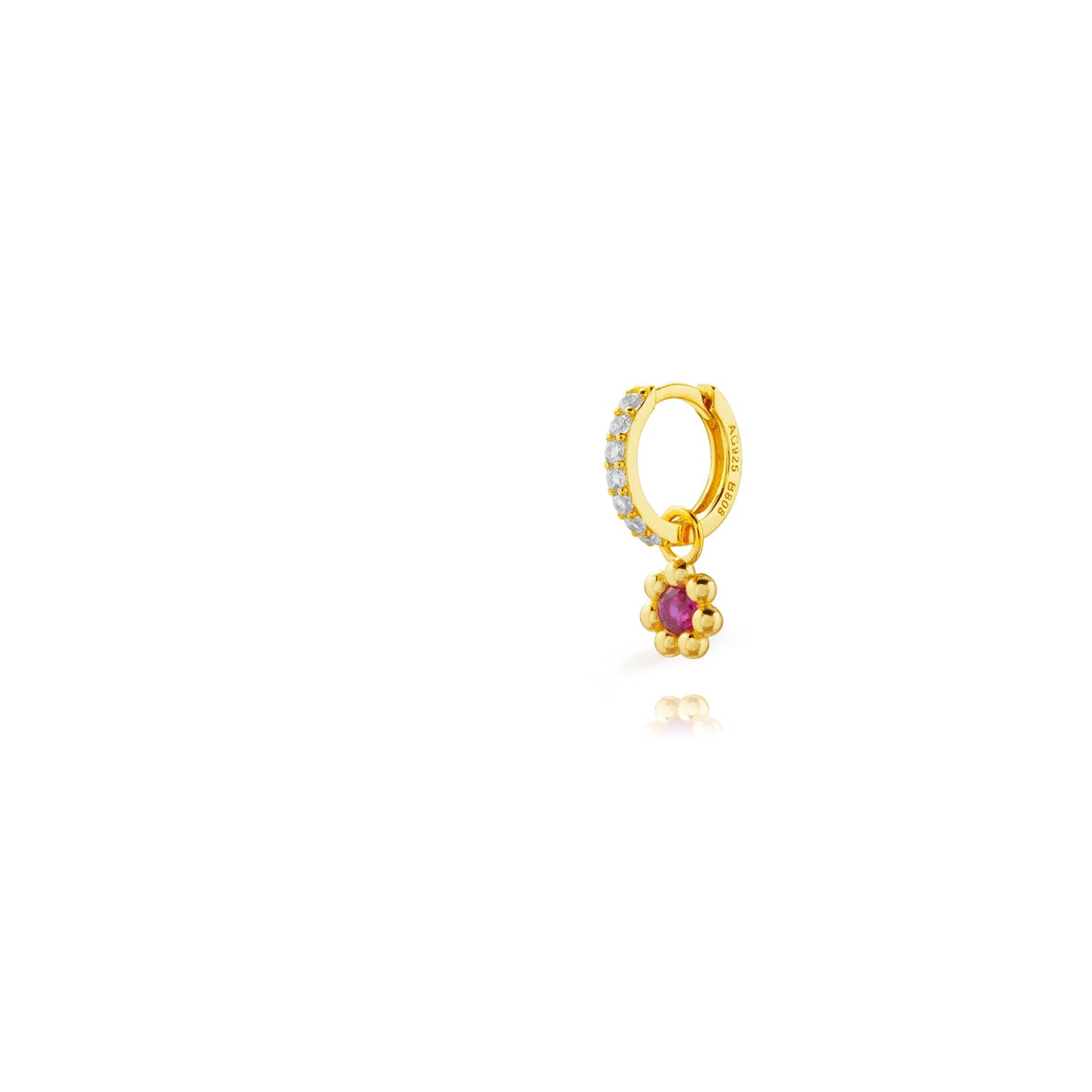 Flower hoop ruby