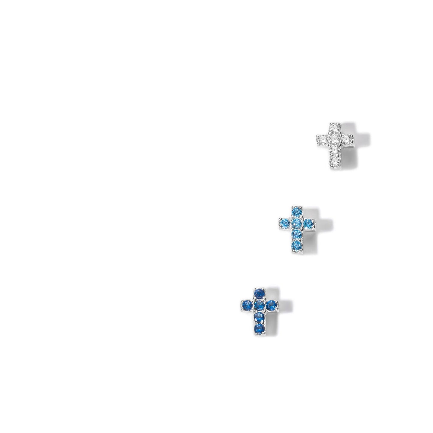 cross stud silver