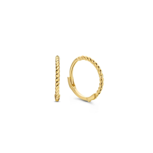 Twist hoop 14 karat gold (9mm) – Jules Co - Main Image