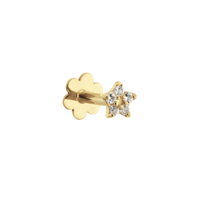 Star topaz stud
