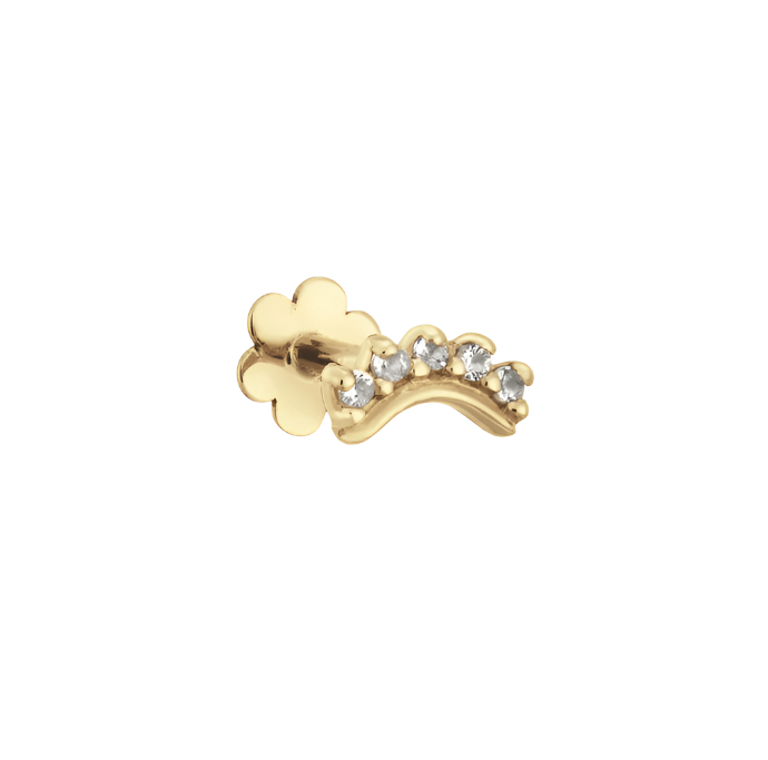 Curve topaz piercing