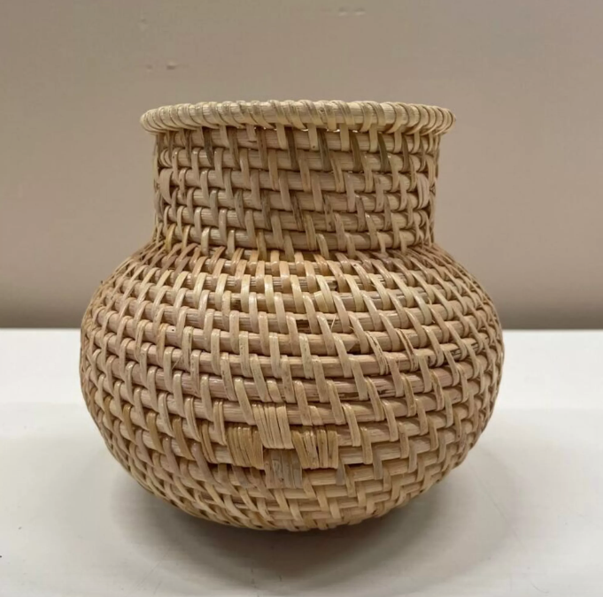Mini vase rotan natural
