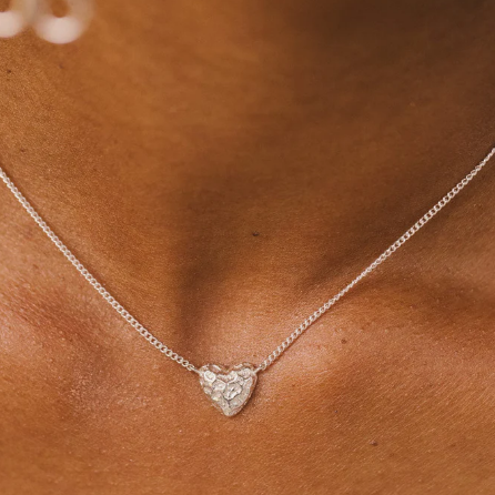 Heart necklace silver