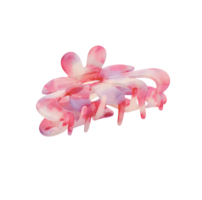 Flower hair clip pink