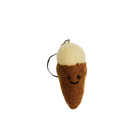 Banana ice cream key chain