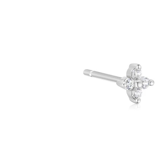 Petal stud silver