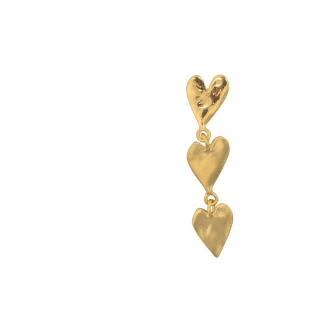 Hearts earring gold