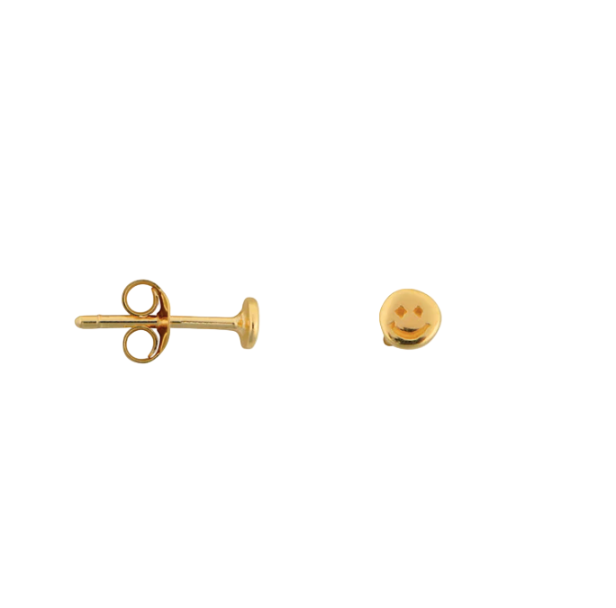 Mini smiley stud gold