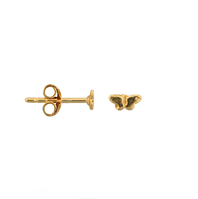 Mini butterfly stud gold