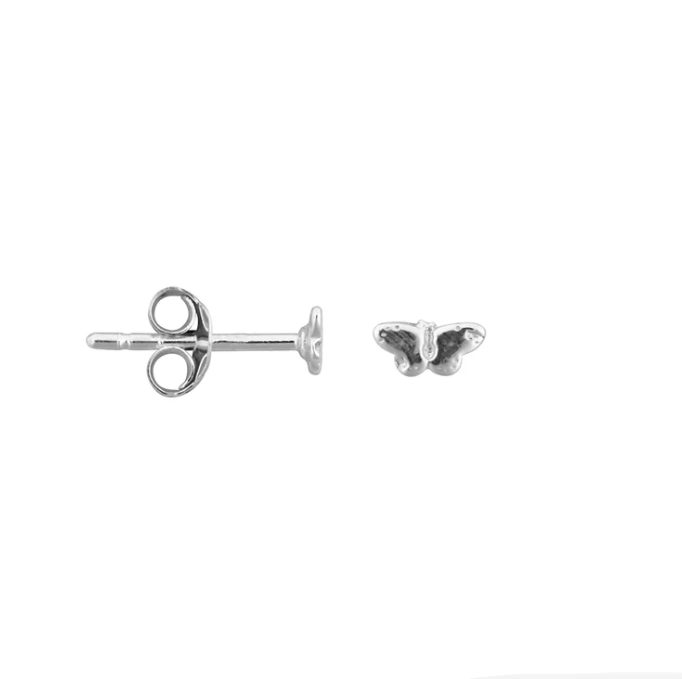 Mini butterfly stud silver