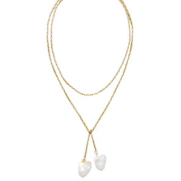 Twin pearl necklace
