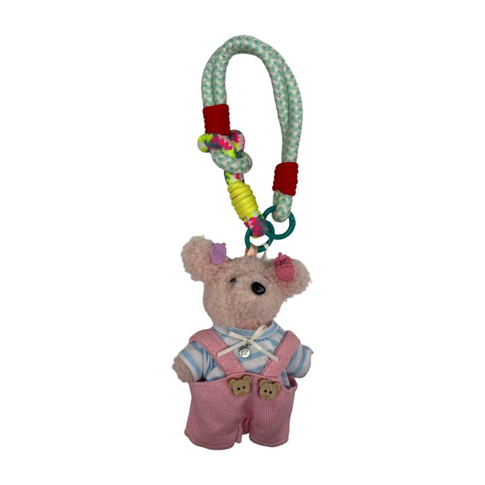 Teddy key chain pink