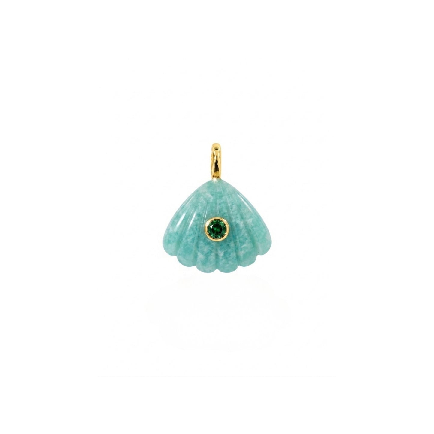 turquoise shell charm