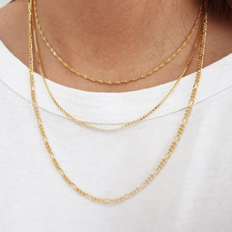 Box Necklace Gold