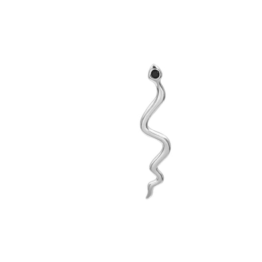 Snake stud silver