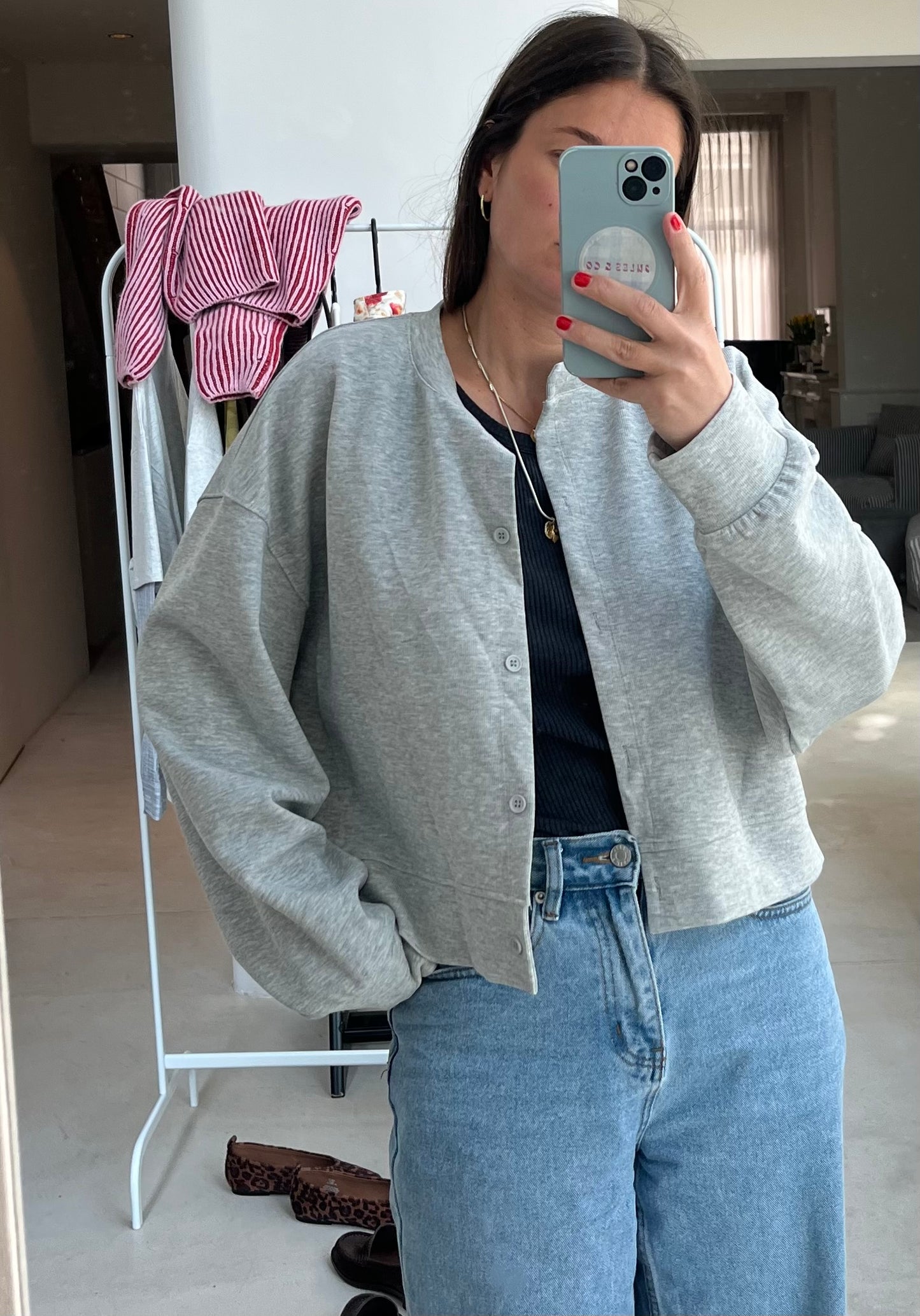 Grey cardigan