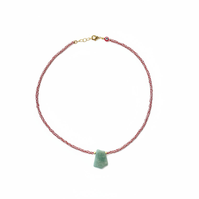 Stone miyuki necklace