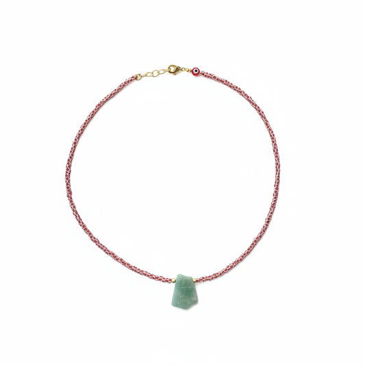 Stone miyuki necklace