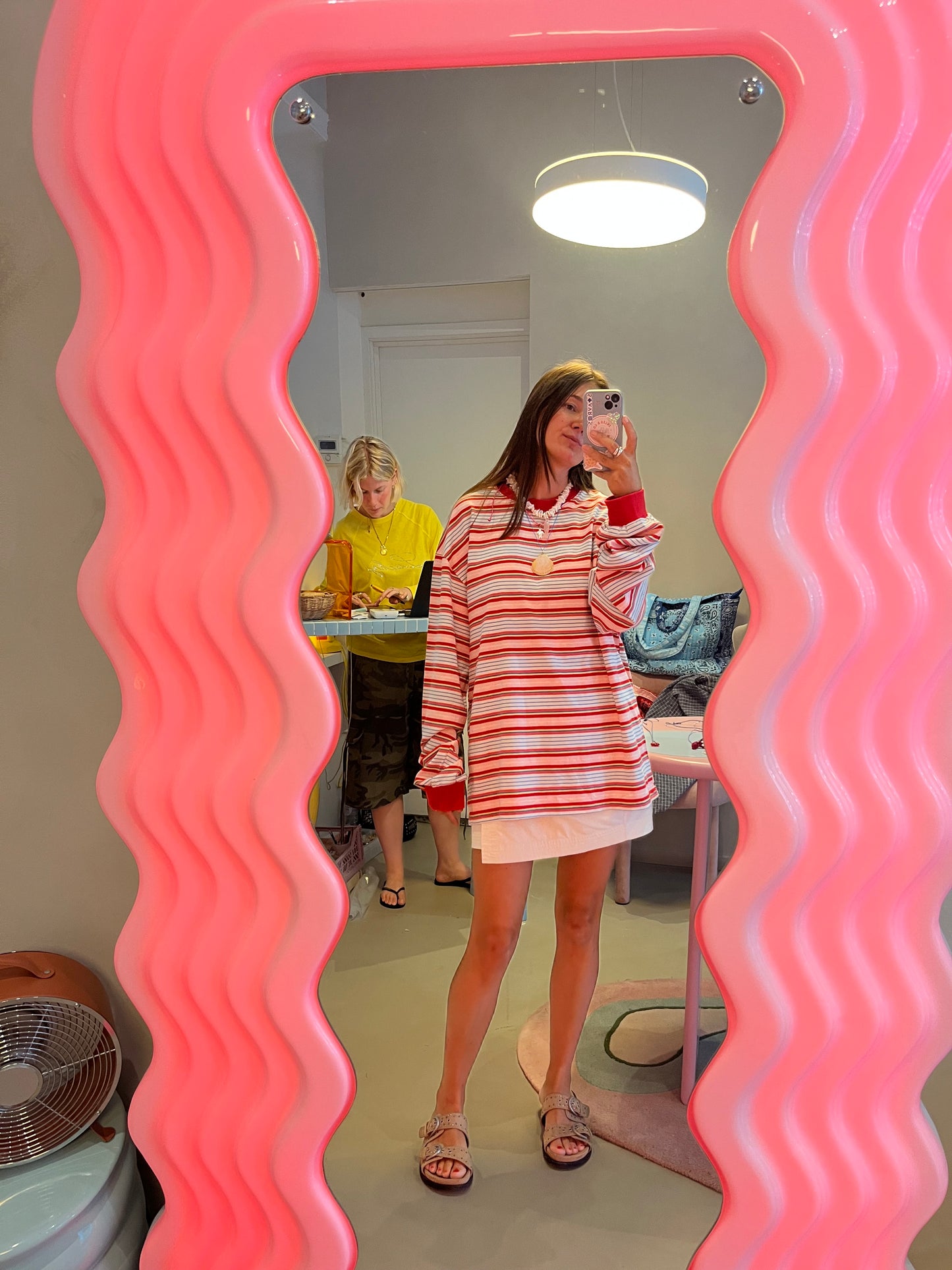 Striped tee red