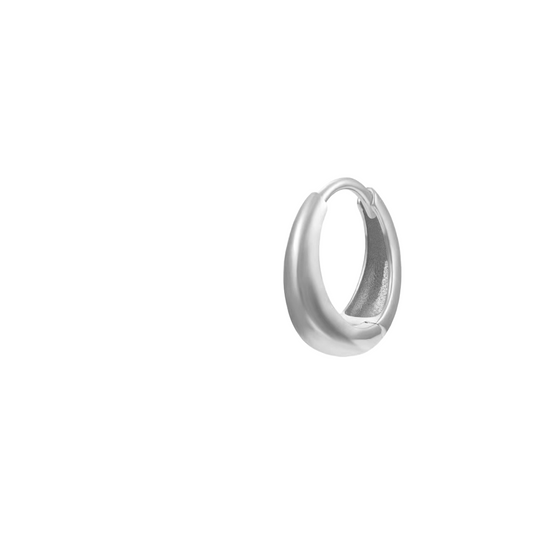Oval hoop silver (11 mm)