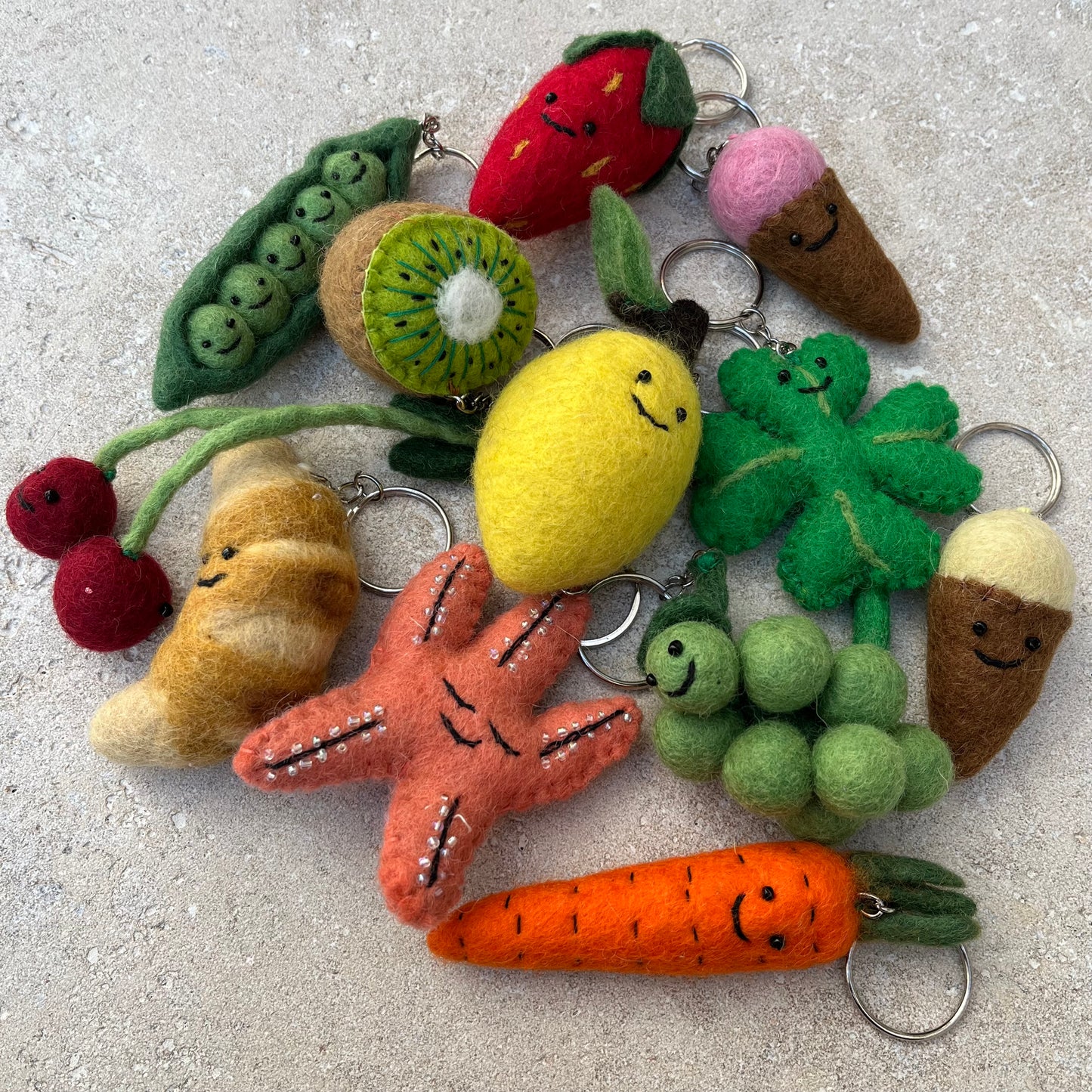 Starfish key chain