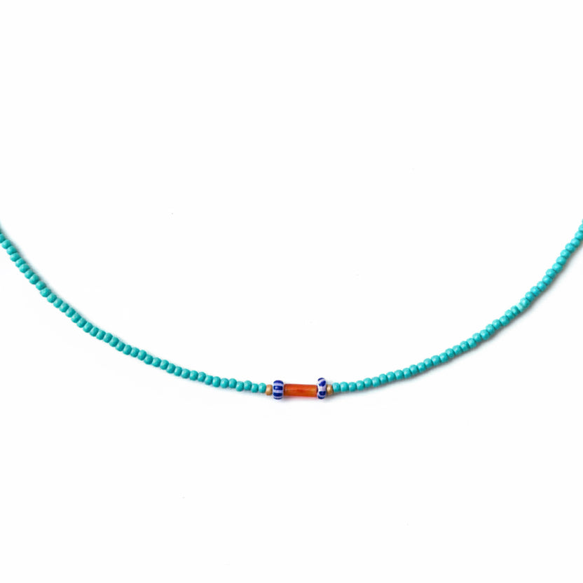 Orange bead necklace